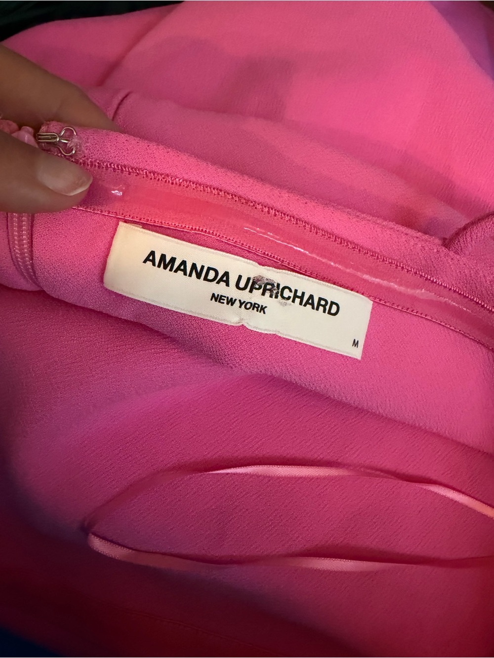 Amanda Uprichard Ronit Dress Micro Mini Short Halter Shocking Hot Pink Barbie M - Picture 2 of 2
